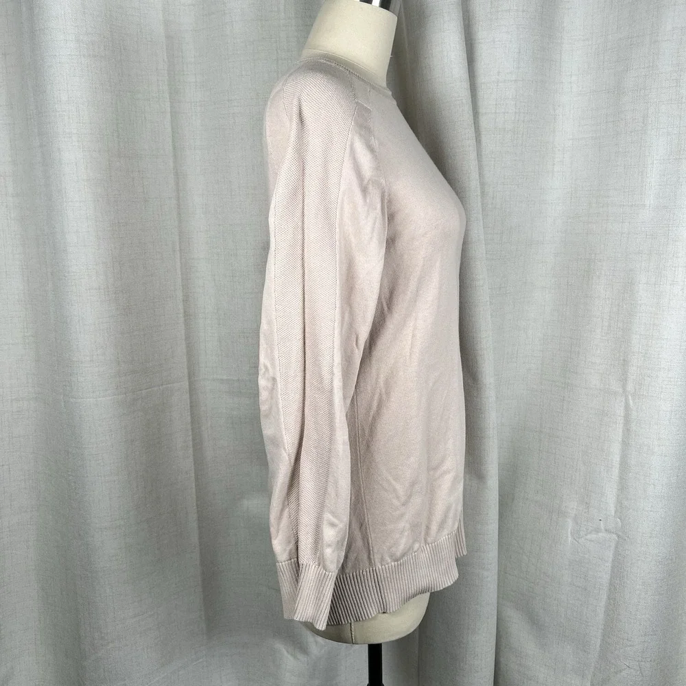 Velez Artisan Blush Pink Crew Neck Sweater Men's Medium Cotton Classic Old Money